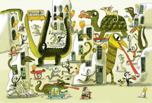 Imagen del libro No he fet els deures, de Davide Cali, Ilustrado por Benjamin Chaud.